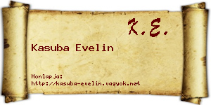 Kasuba Evelin névjegykártya